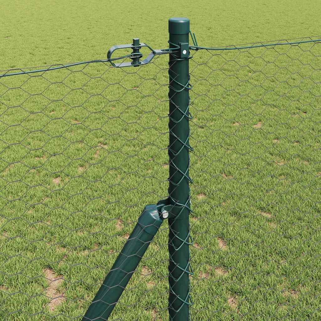 Utendørs sekskantet gjerde-fest 50 x 1,2 m PVC-belagt stål Grå