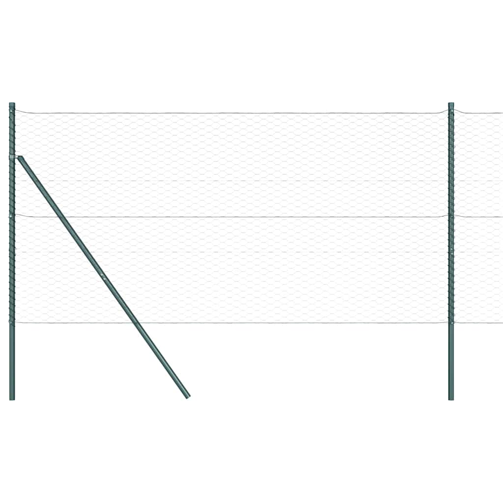 Gjerdepåle Grå 100 x 1,4 m (36 mm mesh) Stål og PVC vidaXL
