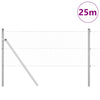 Gjerde med innlegg. sølv 0.6 x 25 m PVC-belagt stål