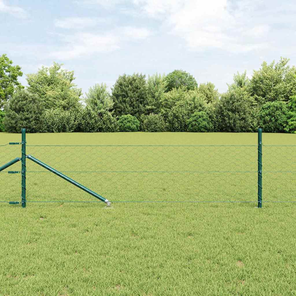Svweiende trådgjerde med spisser 25 x 0,5 m (B x H)
