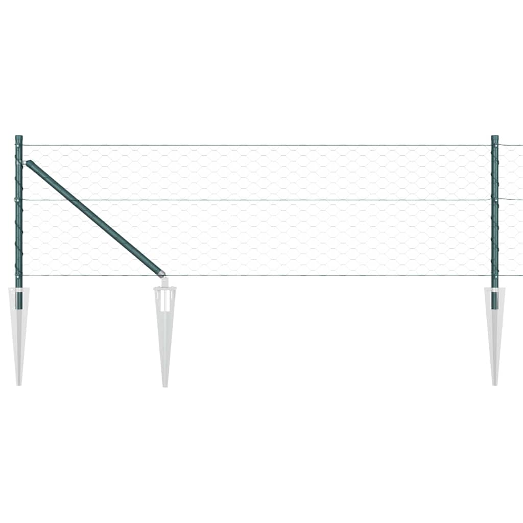 Svweiende trådgjerde med spisser 100 x 0,6 m (B x H)