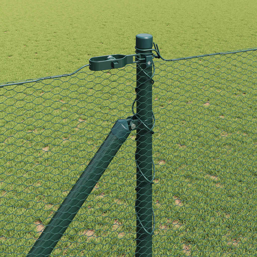 Svweiende trådgjerde med spisser 100 x 1 m (B x H)