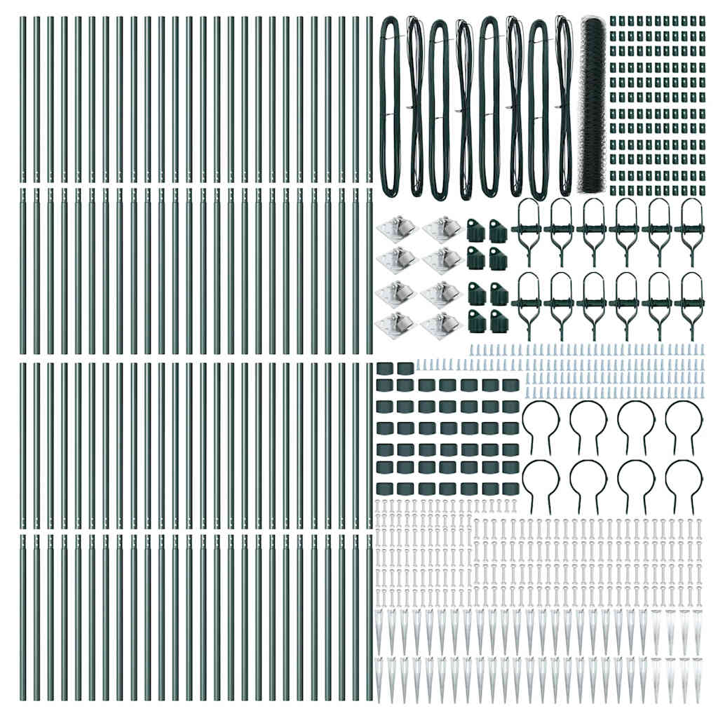Svweiende trådgjerde med spisser 100 x 1,4 m (B x H)