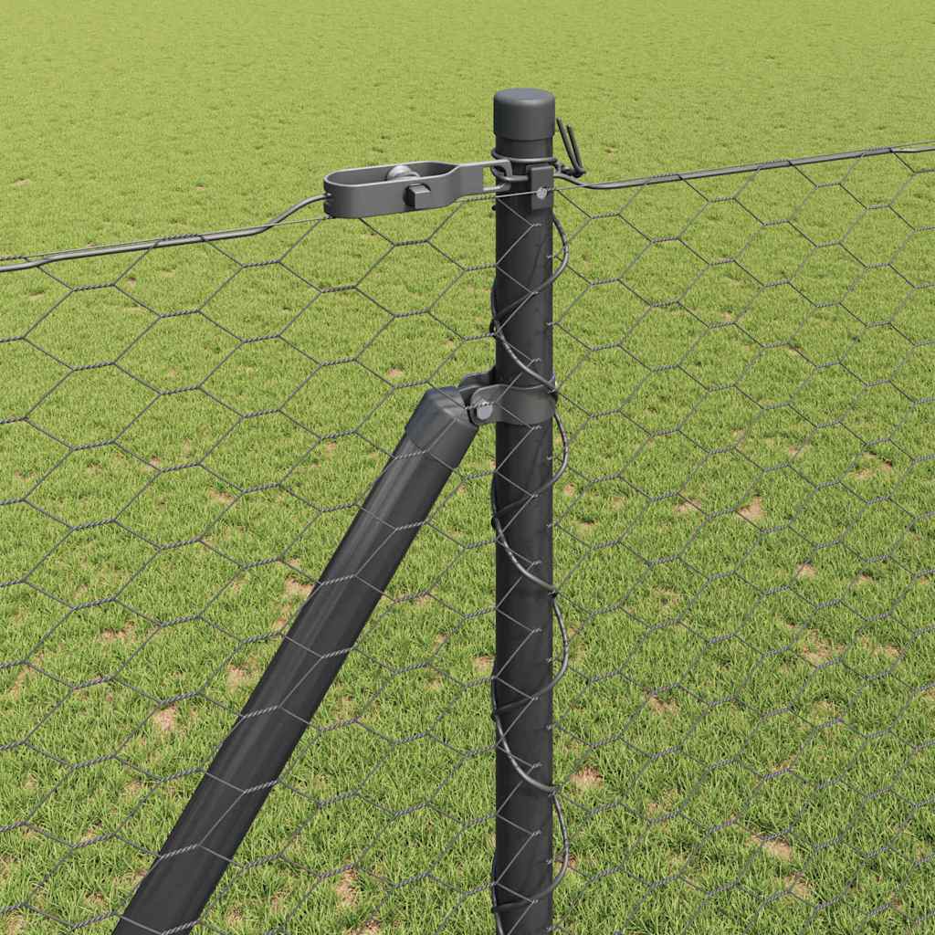 Svweiende trådgjerde med spisser 10 x 1,5 m (B x H)