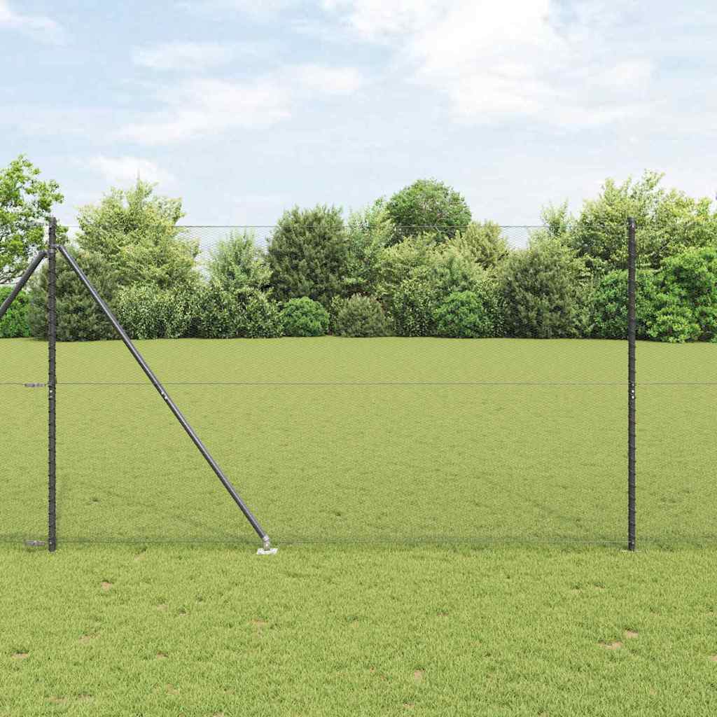 Svweiende trådgjerde med spisser 25 x 1,5 m (B x H)