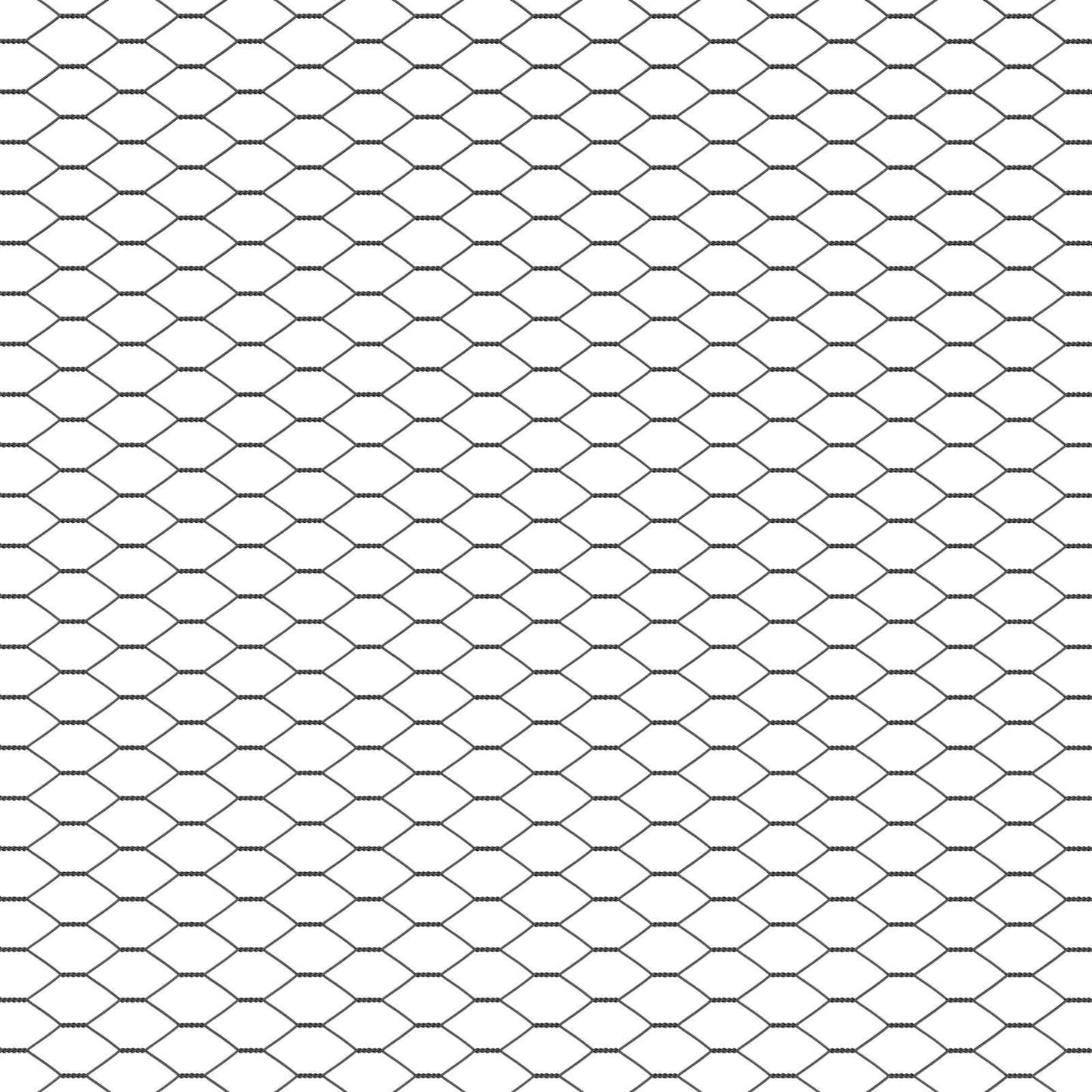 Sekskantet gjerde med post 100 x 1 m PVC-belagt stål Grå Mesh