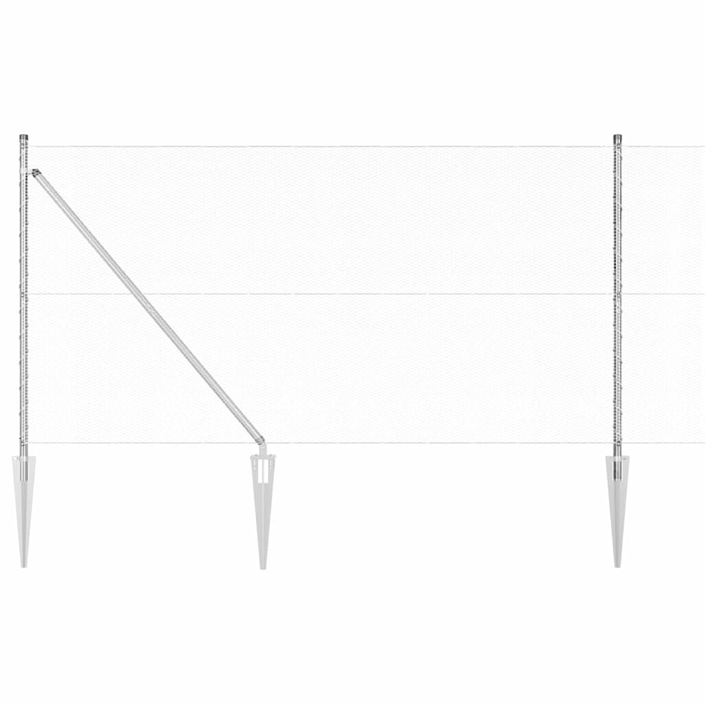 Svweiende trådgjerde med spisser 10 x 1 m (B x H)