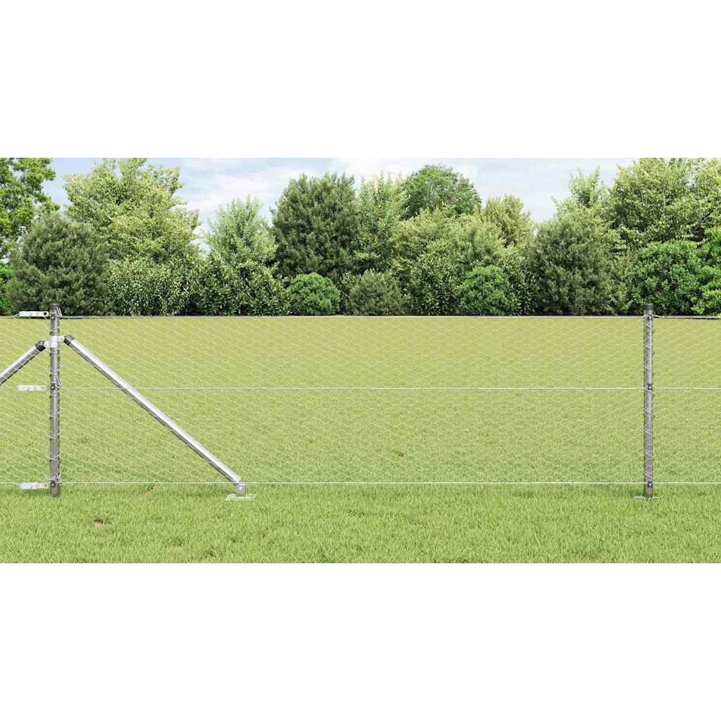 Svweiende trådgjerde med spisser 25 x 0,6 m (B x H)