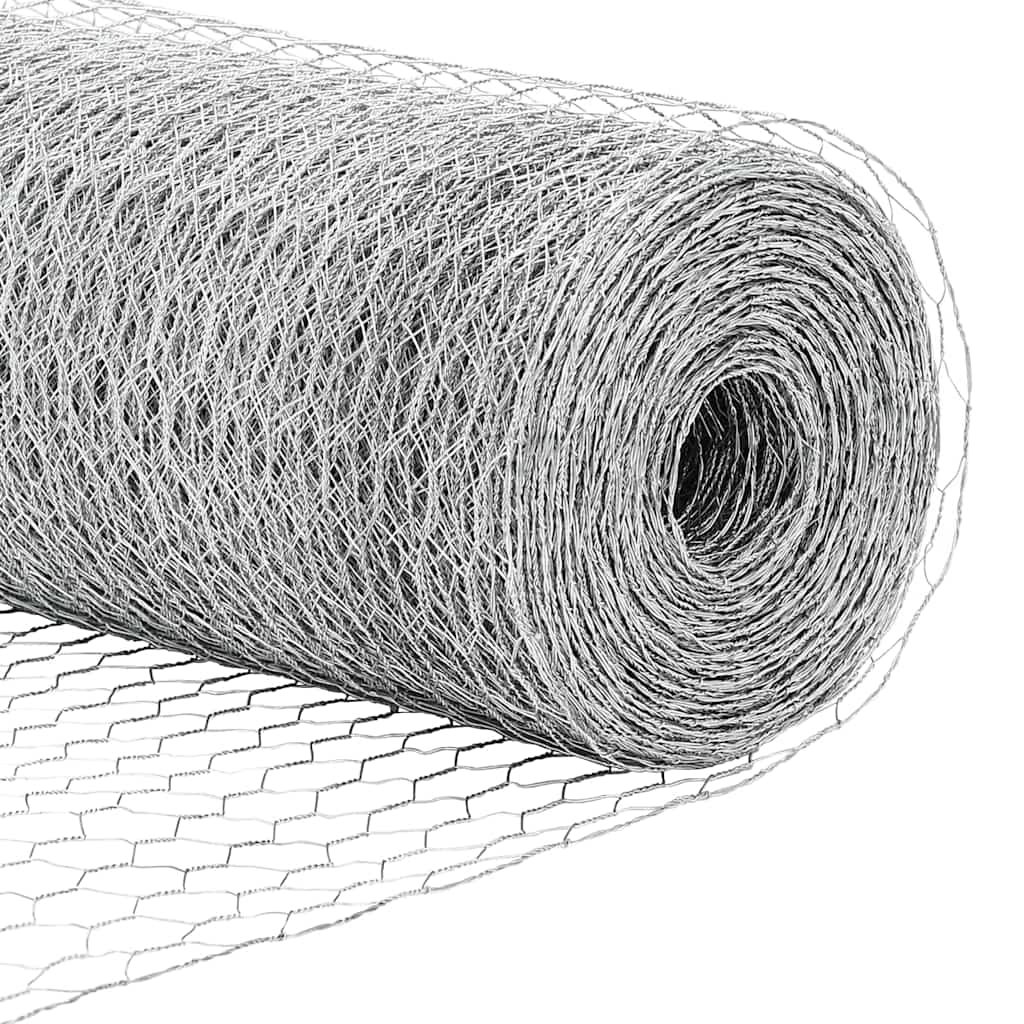 Gjerde med innlegg. sølv 1.2 x 25 m PVC-belagt stål