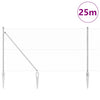 Gjerde med innlegg. sølv 1.2 x 25 m PVC-belagt stål