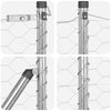 Gjerde med innlegg. sølv 1.2 x 25 m PVC-belagt stål