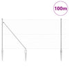 Gjerde med innlegg. sølv 1.2 x 100 m PVC-belagt stål