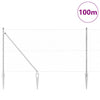 Gjerde med innlegg. sølv 1.2 x 100 m PVC-belagt stål