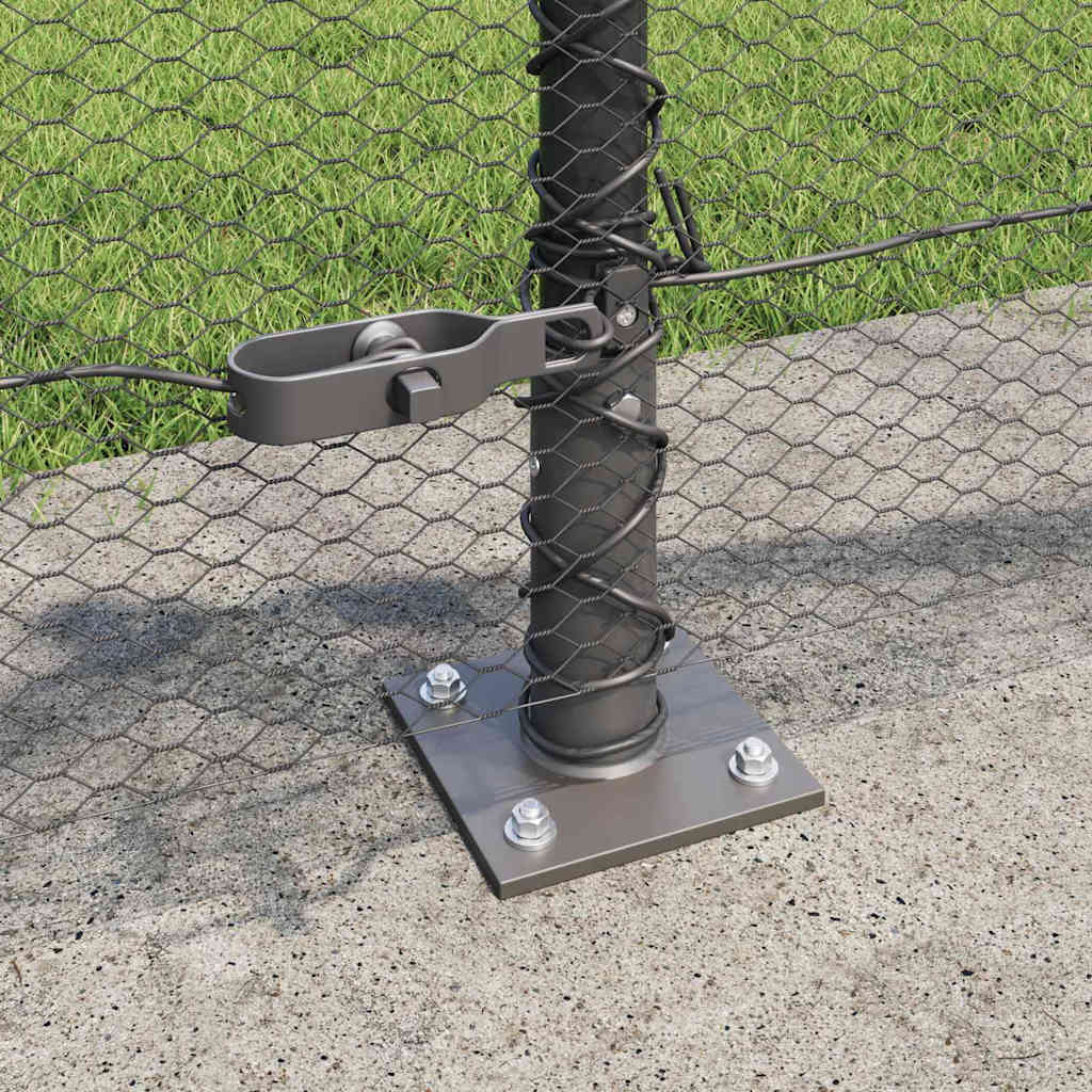 Sekskantet gjerde med betongbase 100 x 0,4 m PVC-belagt stål