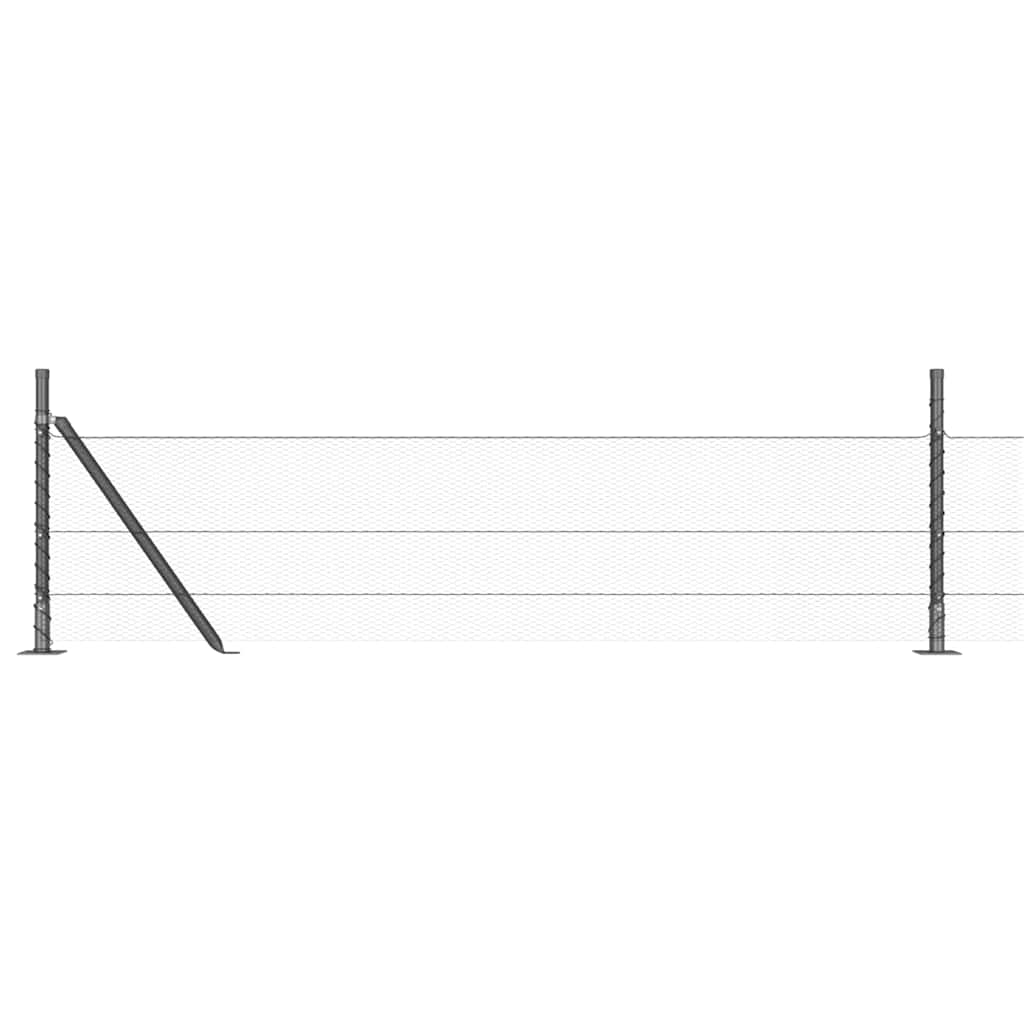 Sekskantet gjerde med betongbase 100 x 0,4 m PVC-belagt stål