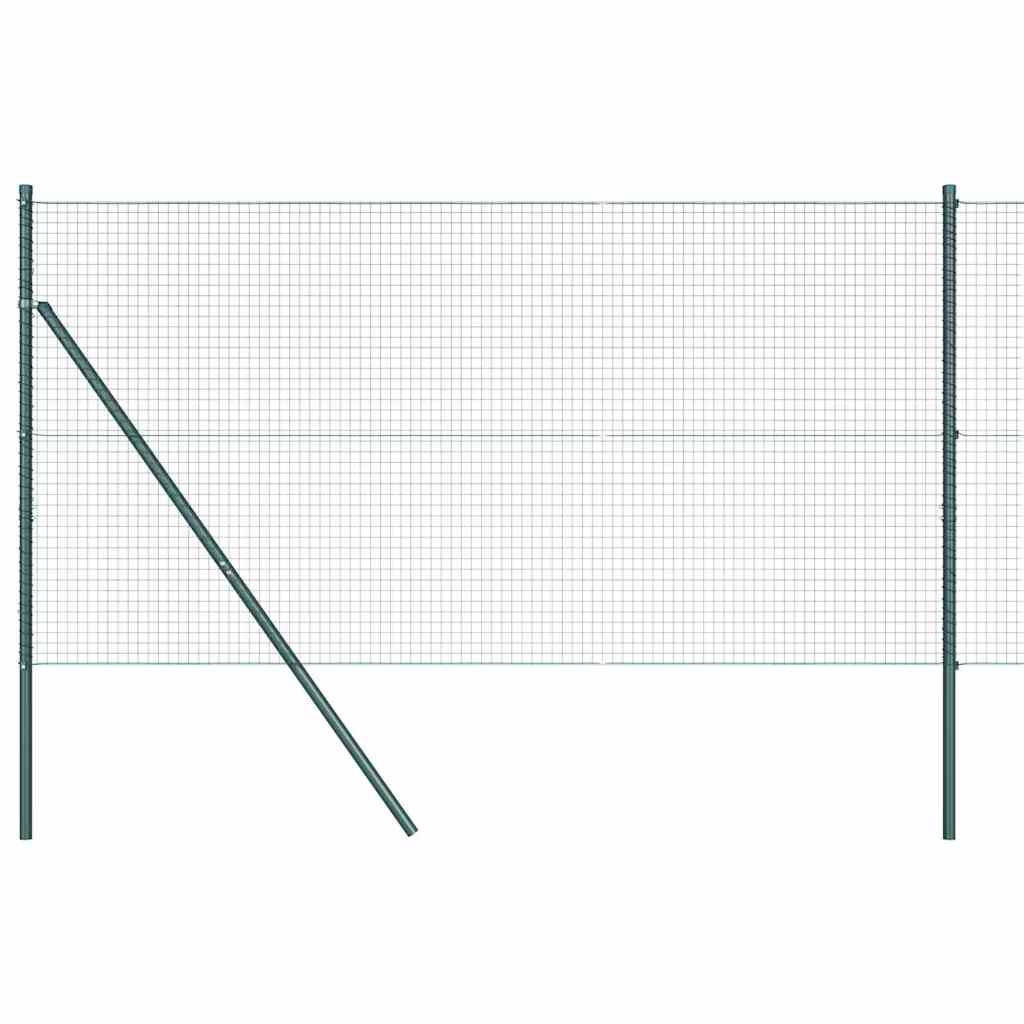 Sveiset trådgjerde for bakken 10 x 1 m PVC-belagt stål Grønn