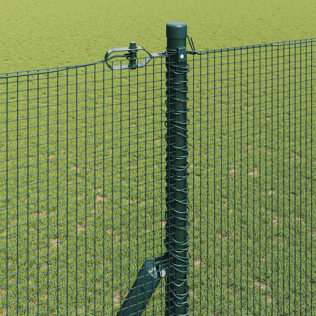 Sveiset trådgjerde for bakken 10 x 1,5 m PVC-belagt stål Grønn