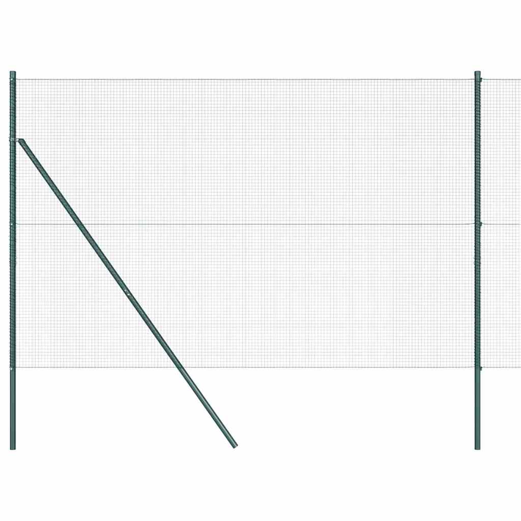 Gjerdepåle grønn 10 x 1,6 m (16 x 16 mm netting) Stål og PVC vidaXL