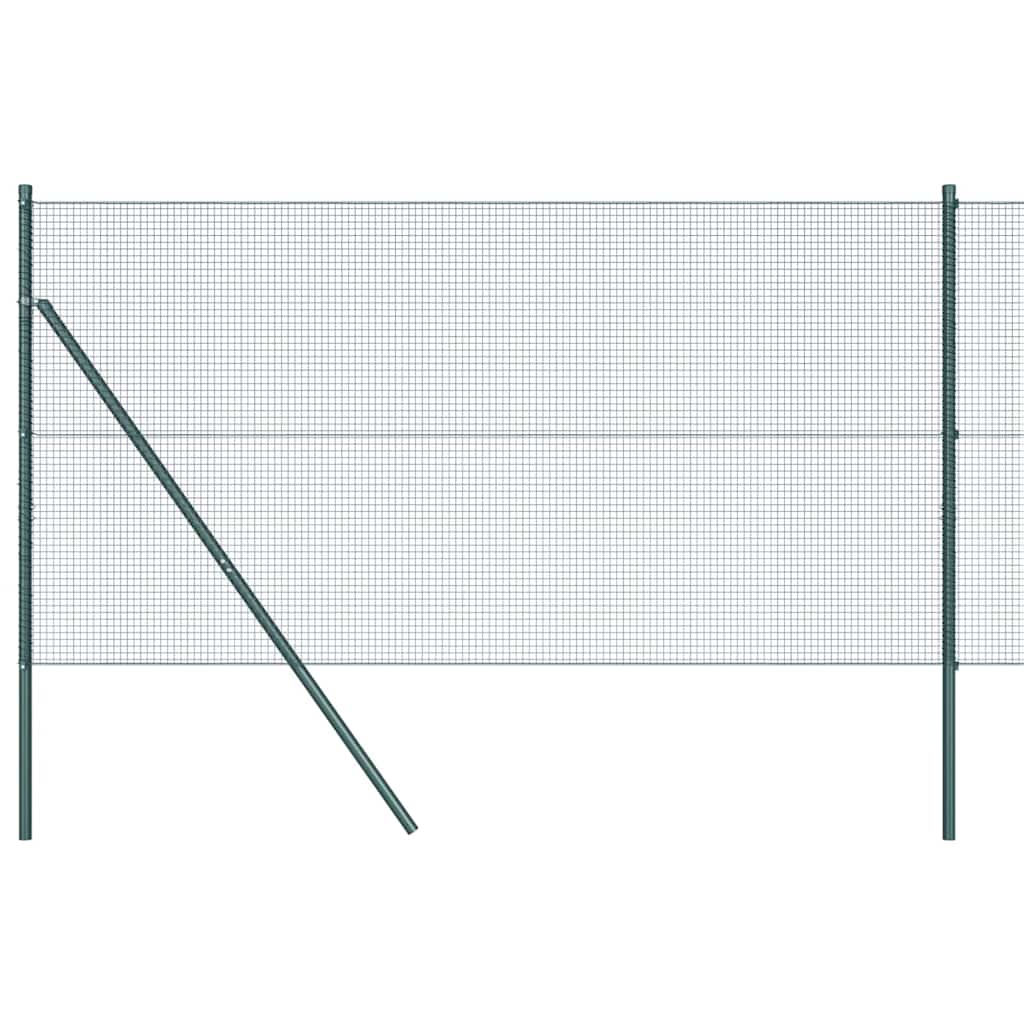 Sveiset trådgjerde for bakken 25 x 1 m PVC-belagt stål Grønn