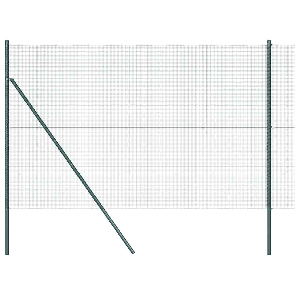 Sveiset trådgjerde for bakken 25 x 1,5 m PVC-belagt stål Grønn