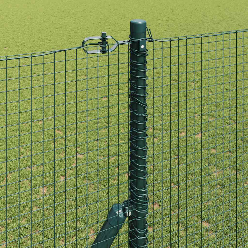 Sveiset trådgjerde for bakken 25 x 1,5 m PVC-belagt stål Grønn