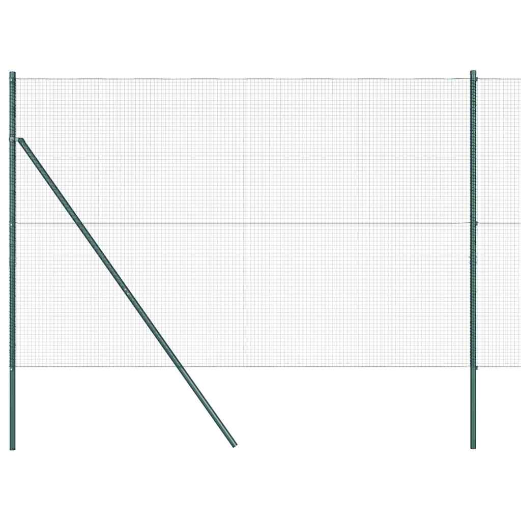Sveiset trådgjerde for bakken 25 x 1,5 m PVC-belagt stål Grønn
