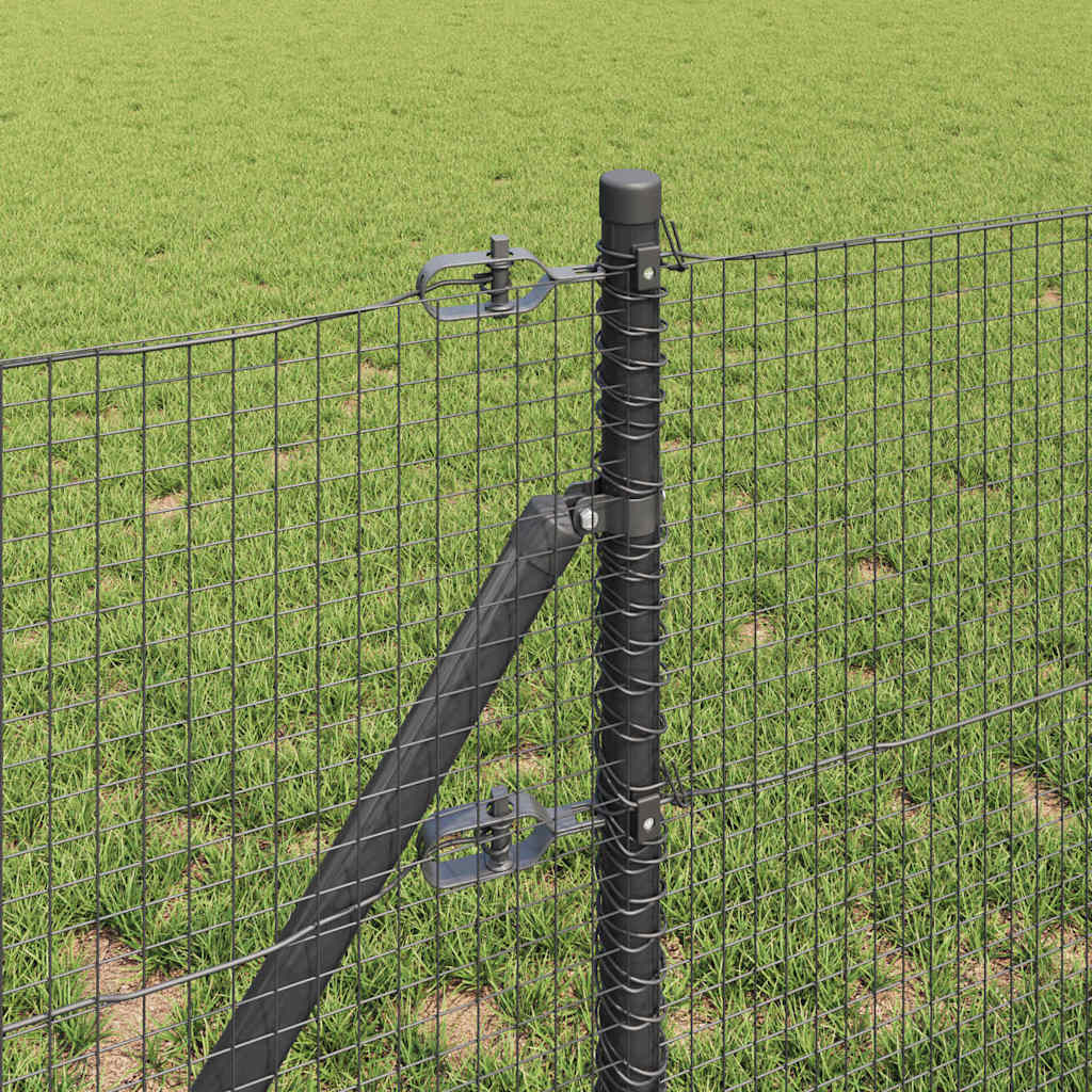Sveiset trådgjerde for bakken 10 x 0,5 m PVC-belagt stål Grå