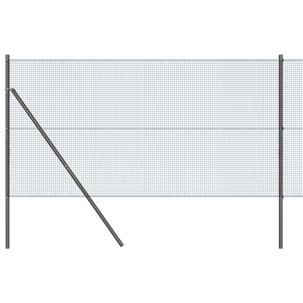 Sveiset trådgjerde for bakken 25 x 1 m PVC-belagt stål Grå Mesh