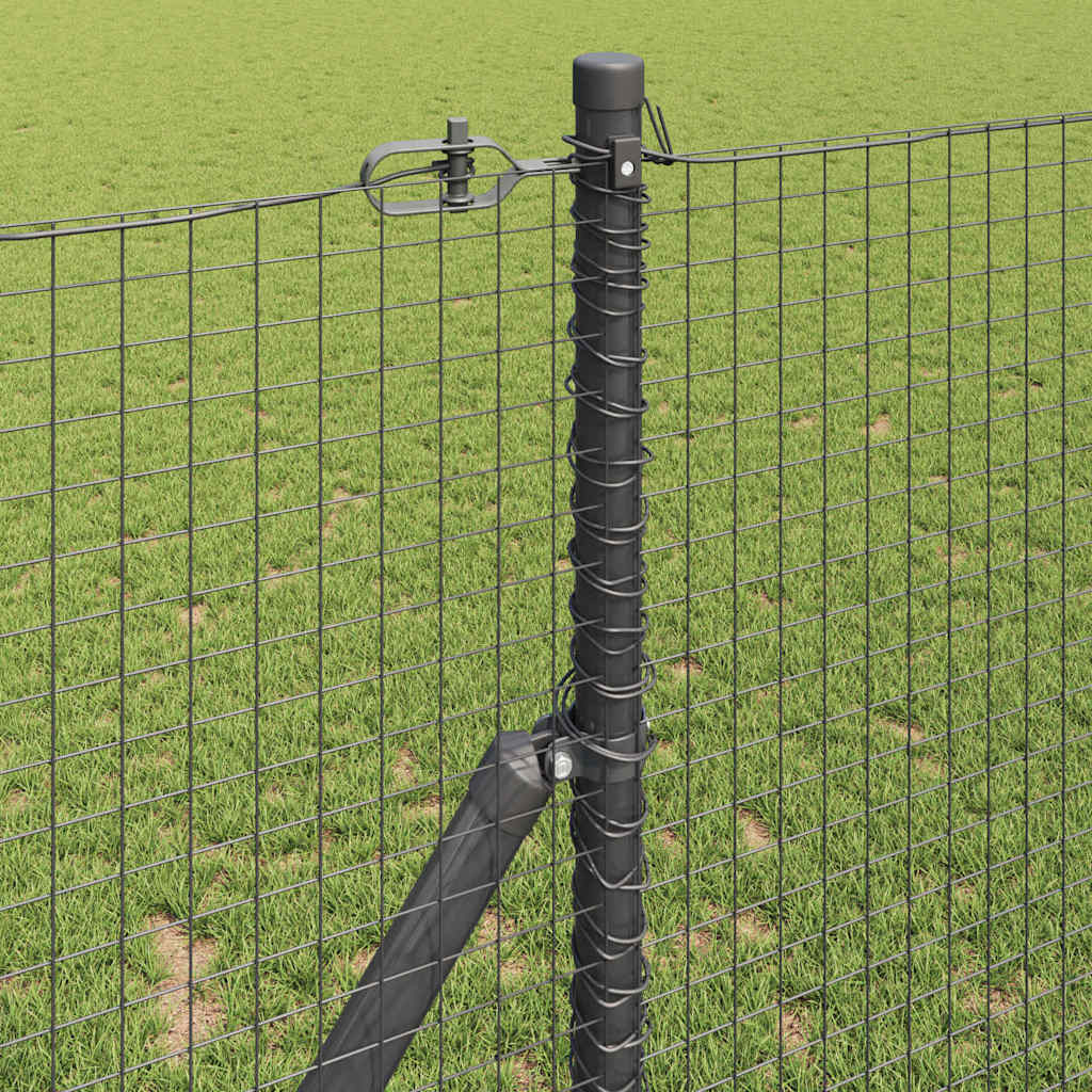 Sveiset trådgjerde for bakken 25 x 1 m PVC-belagt stål Grå Mesh