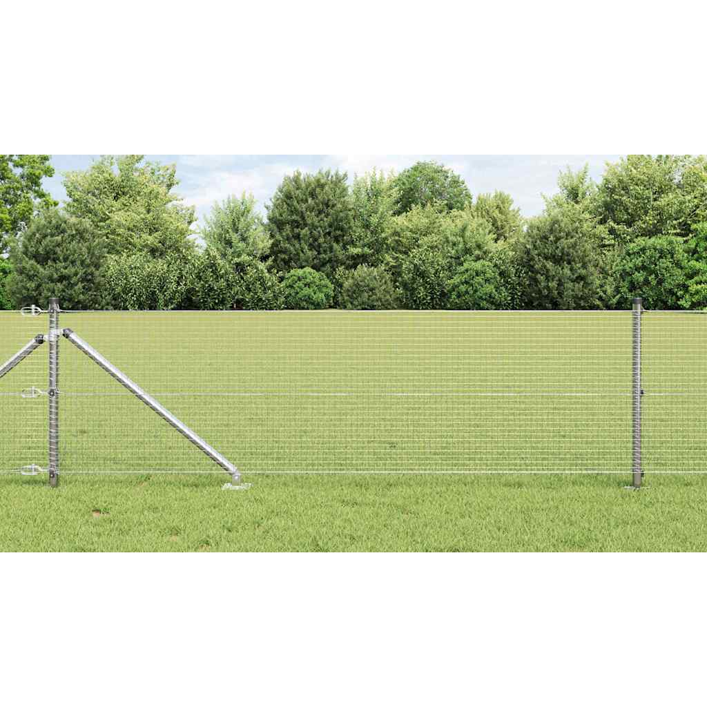 Svweiende trådgjerde med spisser 25 x 0,5 m Galvanisert stål
