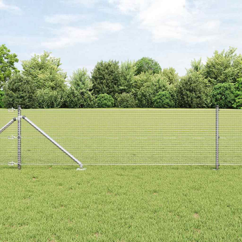 Svweiende trådgjerde med spisser 25 x 0,5 m Galvanisert stål