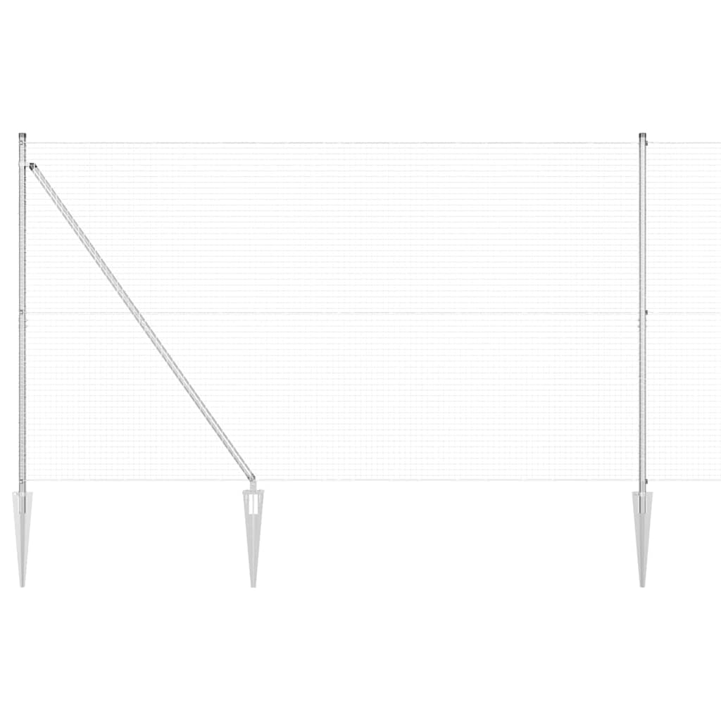 Svweiende trådgjerde med spisser 50 x 1,5 m Galvanisert stål
