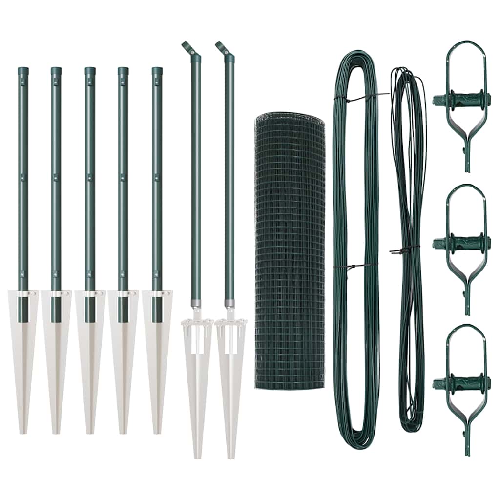 Svweiende trådgjerde med spisser 10 x 0,6 m PVC-belagt stål