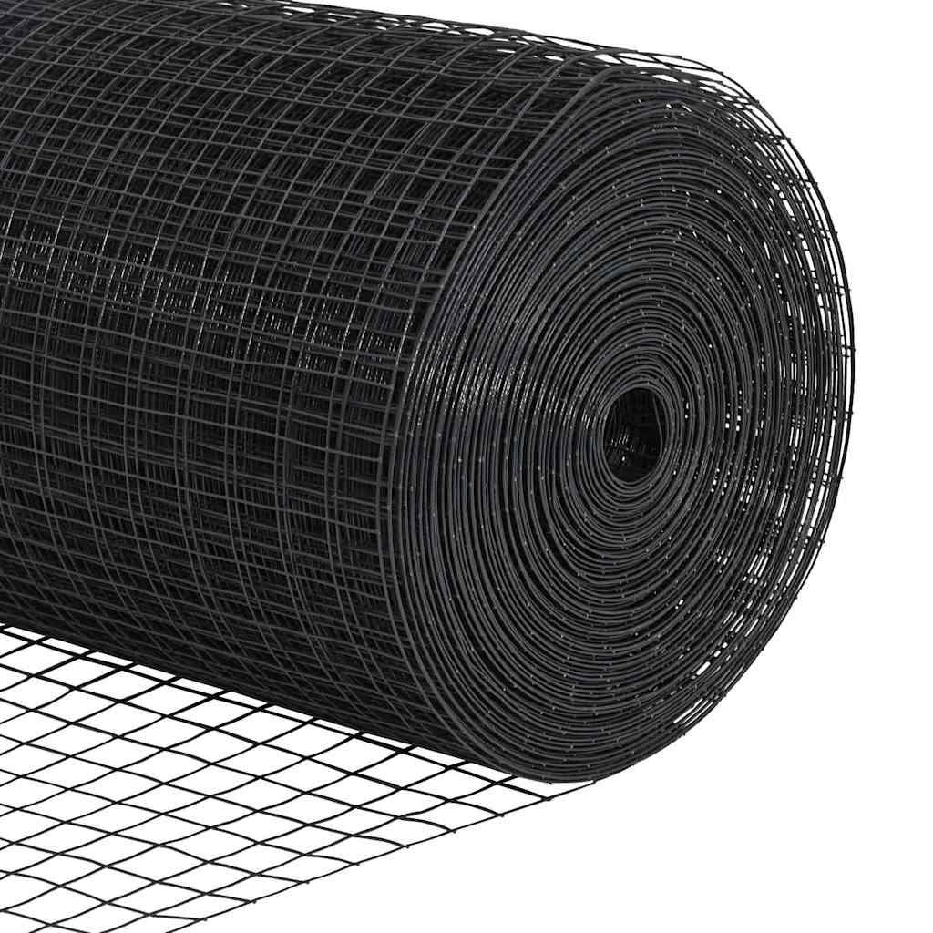 Gjerdepåle Grå 100 x 0,6 m (16 x 16 mm netting) Stål og PVC
