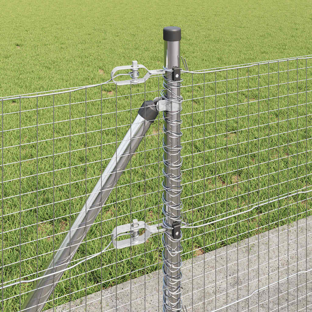 Sveistgjerde med Betongbase 10 x 0,4 m Galvanisert stål Sølv