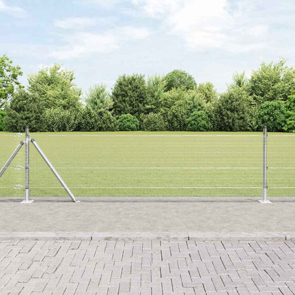 Gjerdepåle sølv 10 x 0,6 m (12 x 12 mm mesh) Stål