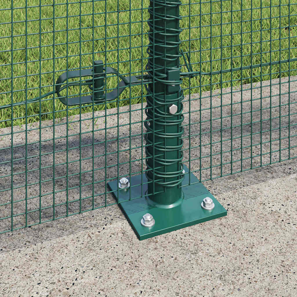 Sveistgjerde med Betongbase 10 x 1 m PVC-belagt stål Grønn Mesh
