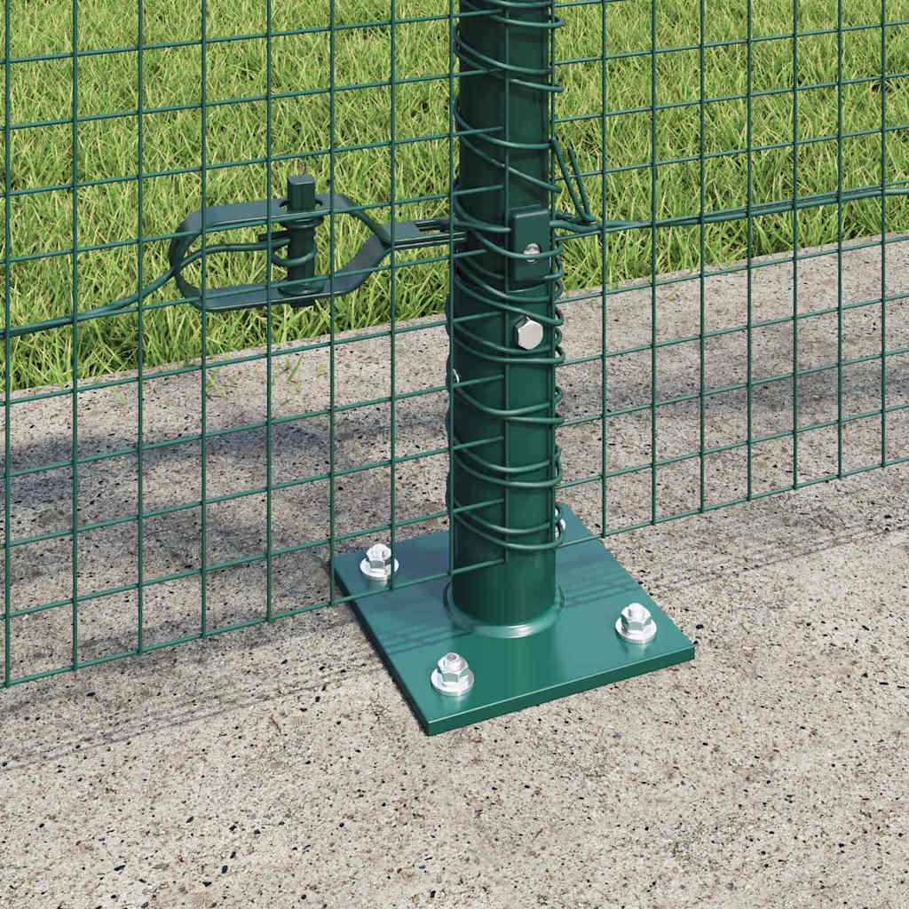 Sveistgjerde med Betongbase 10 x 1 m PVC-belagt stål Grønn Mesh