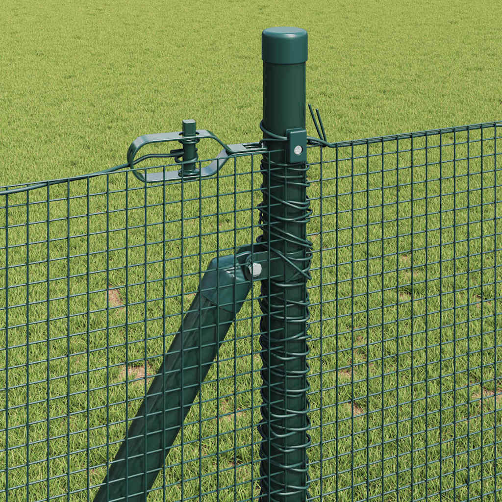 Sveistgjerde med Betongbase 50 x 1 m PVC-belagt stål Grønn Mesh