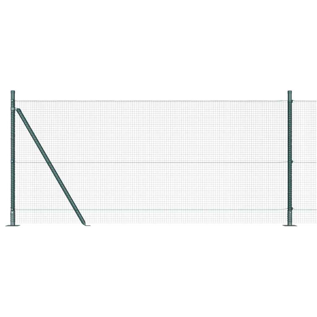 Sveistgjerde med Betongbase 50 x 1 m PVC-belagt stål Grønn Mesh