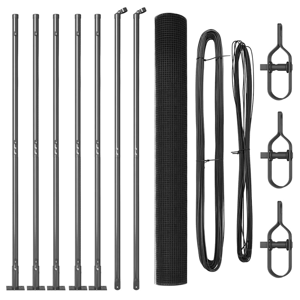 Sveistgjerde med Betongbase 10 x 1,5 m (B x H) PVC-belagt stål