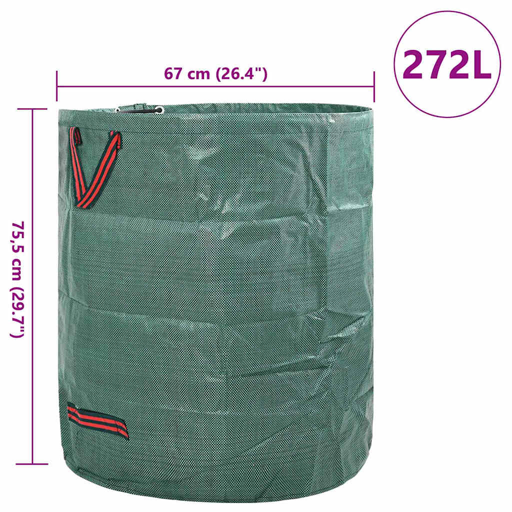 Hage søppelposer 12 pcs grønn 67 x 67 x 75,5 cm Polypropen