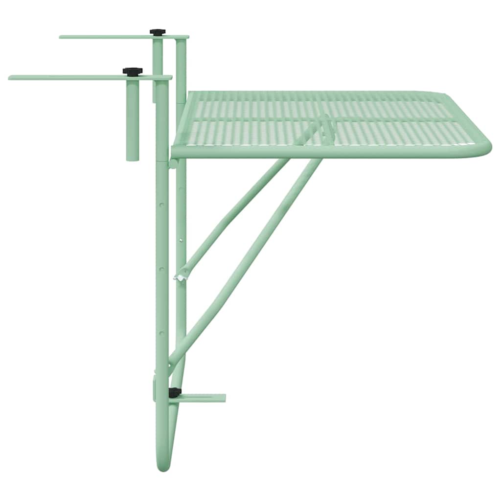 Hengende balkongbord Mintgrønn 60 x 39 x 65 cm Stål