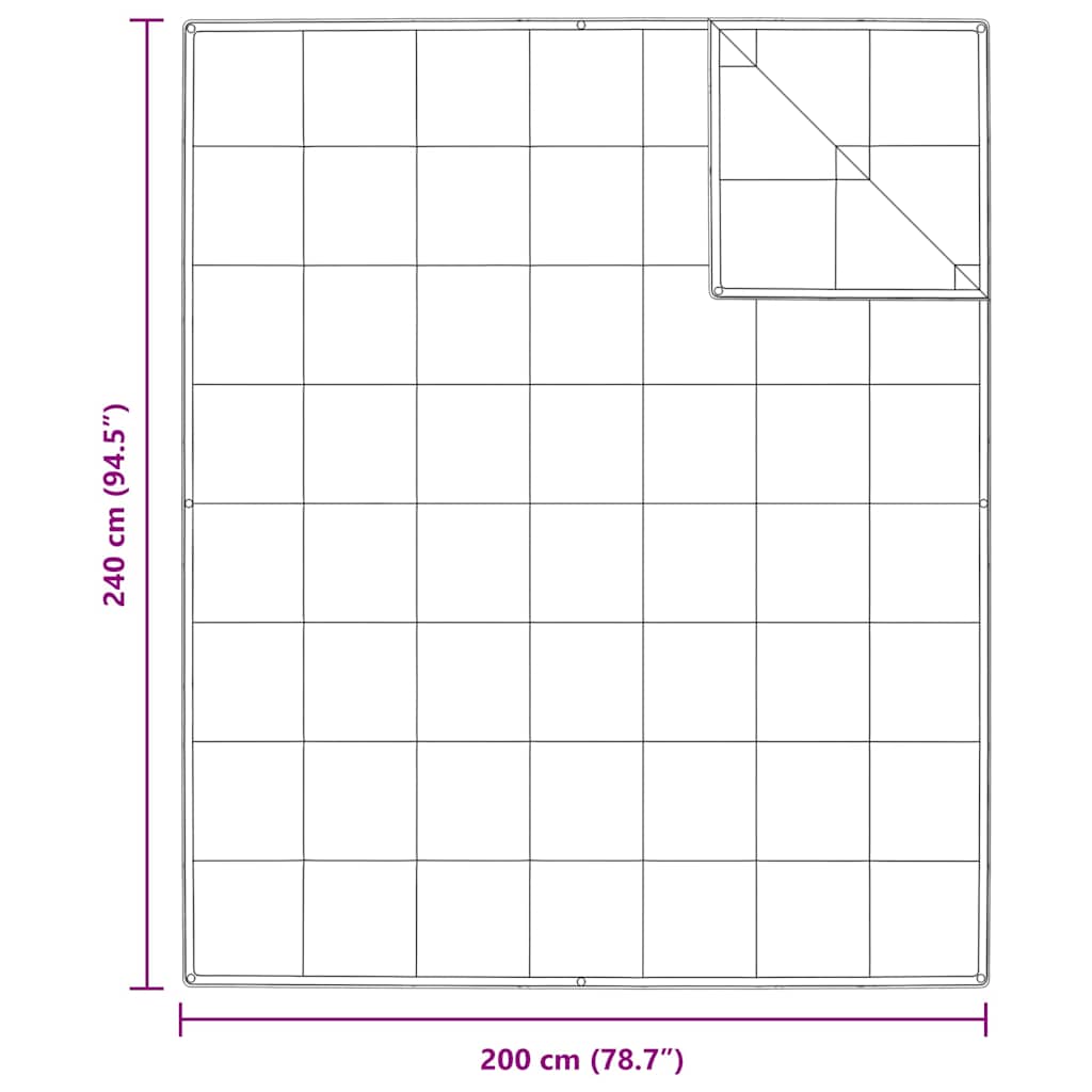 2-i-1 Dyne Hvit 240 x 200 cm Fjær