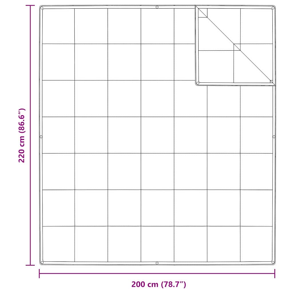 2-i-1 Dyne Hvit 200 x 220 cm Fjær