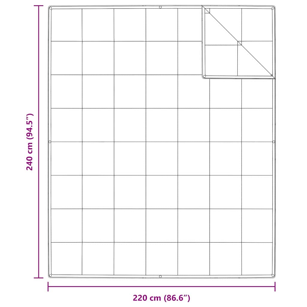 2-i-1 Dyne Hvit 240 x 220 cm Fjær
