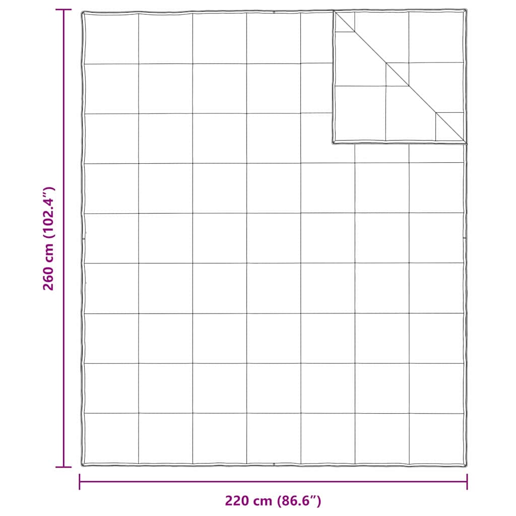 2-i-1 Dyne Hvit 260 x 220 cm Fjær