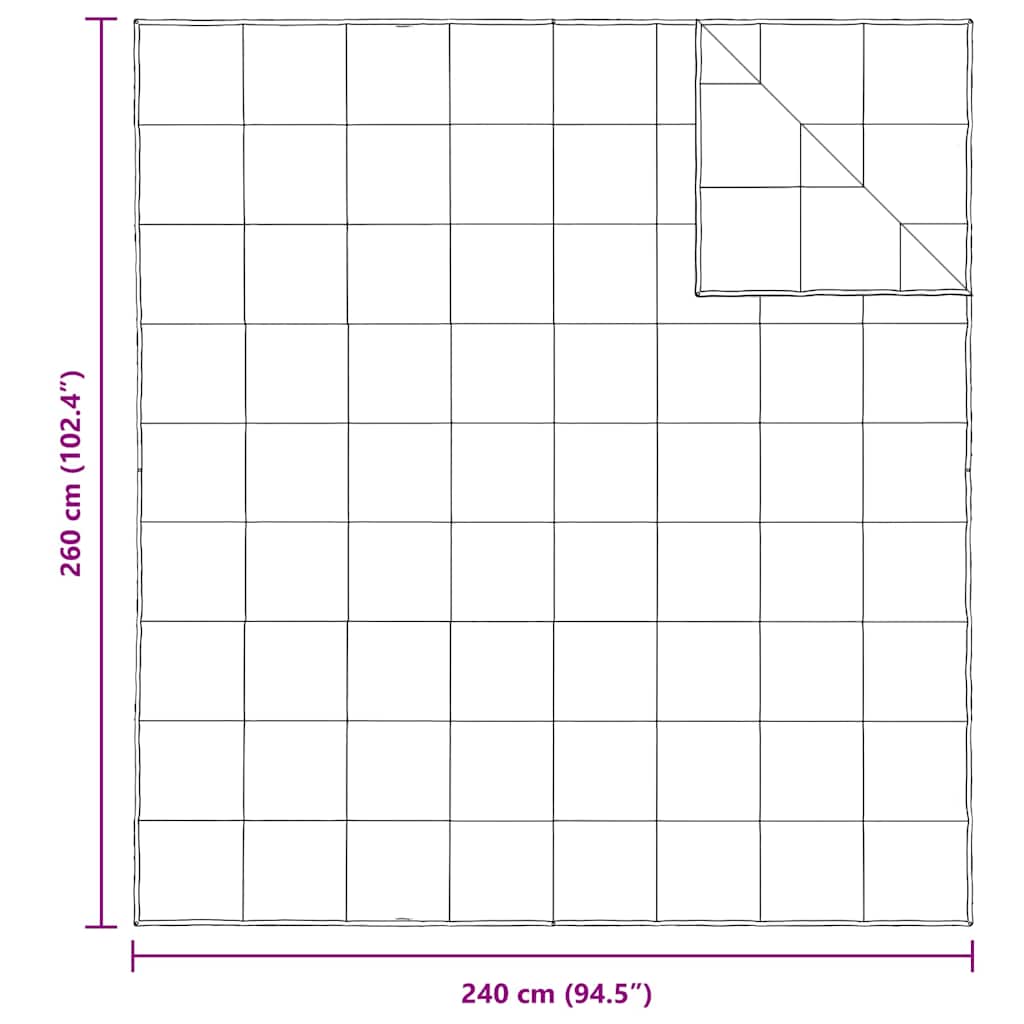 2-i-1 Dyne Hvit 240 x 260 cm Fjær