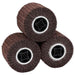 Slipe ruller 3 pcs Brun 12 x 12 x 10 cm Syntetisk fiber