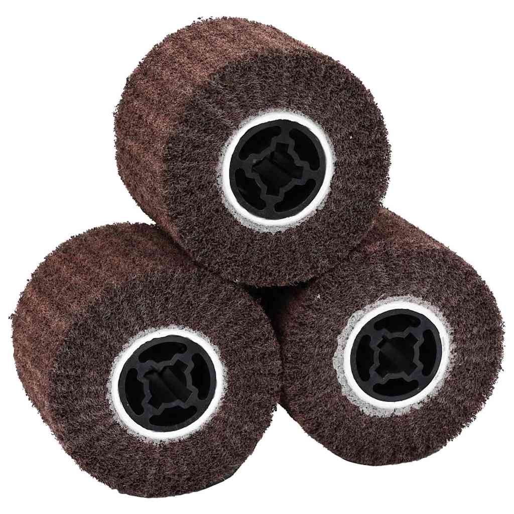 Slipe ruller 3 pcs Brun 12 x 12 x 10 cm Syntetisk fiber